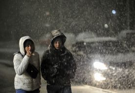 The first snow in Kiev