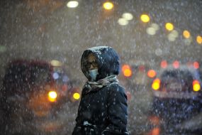 The first snow in Kiev