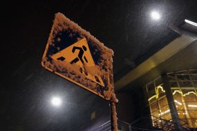 The first snow in Kiev