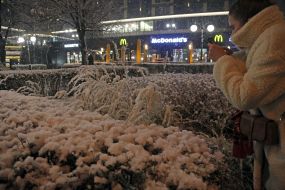 The first snow in Kiev