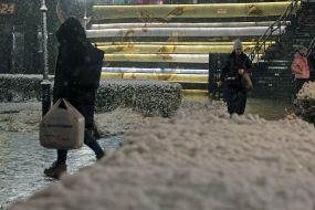 The first snow in Kiev