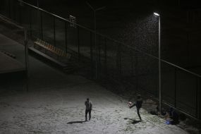 The first snow in Kiev