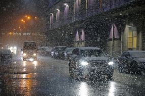 The first snow in Kiev