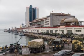 Exhibition of military equipment in Odessa