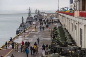 Exhibition of military equipment in Odessa