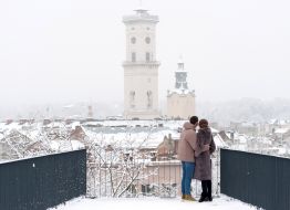 Snow in Lviv