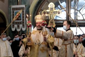 His Beatitude Sviatoslav celebrates the Divine Liturgy
