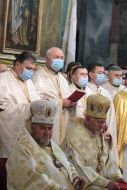 Priests during the Divine Liturgy