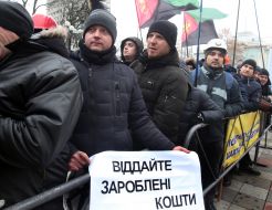 Miners' protest action