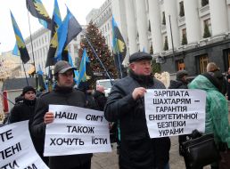 Miners' protest action