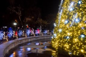 The opening ceremony of the main Christmas tree on Mayakovsky Square in Zaporozhye