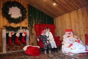 New Year and Christmas town near the Office of the President in Kiev