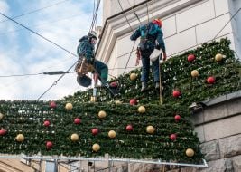 Installation of New Year's illumination