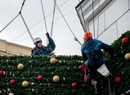 Installation of New Year's illumination