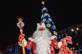 Animator dressed as Santa Claus