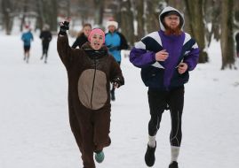New Year's costume race in Lviv