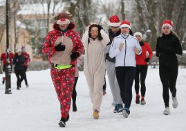 New Year's costume race in Lviv