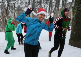 New Year's costume race in Lviv