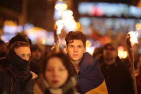 Смолоскипна хода з нагоди Дня народження Степана Бандери в Києві