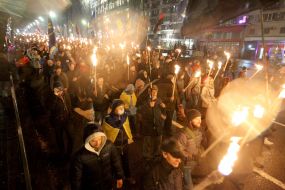 Смолоскипна хода з нагоди Дня народження Степана Бандери в Києві