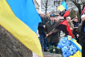 Participants of the event on the occasion of Stepan Bandera's birthday