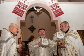 Father Gennady, Bishop Mitrofan and Viktor Marynchak