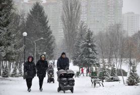 Young people   are walking in the park
