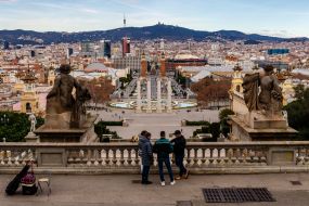 View of Plaza de España in Barcelona