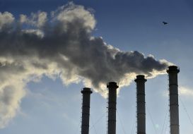 Steam from CHP pipes in Kiev