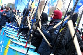 Прихильники Порошенка біля Печерського райсуд Києва