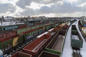 Railway cars in Lviv