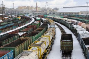 Railway cars in Lviv