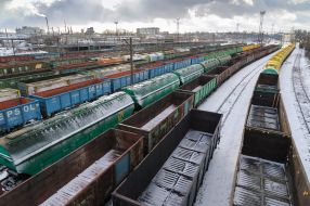 Railway cars in Lviv