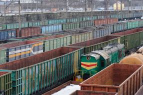 Railway cars in Lviv