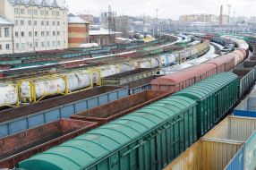 Railway cars in Lviv