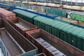 Railway cars in Lviv