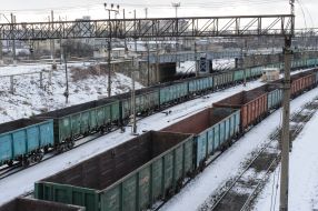 Railway cars in Lviv