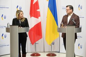 Melani Zholi and  Dmytro Kuleba