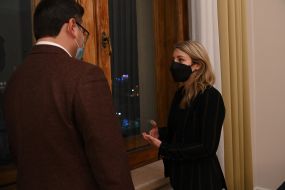 Dmytro Kuleba and Melani Zholi