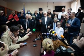 Petro Poroshenko in the building of the Pechersk district court