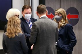Participants in the discussion of business protection issues