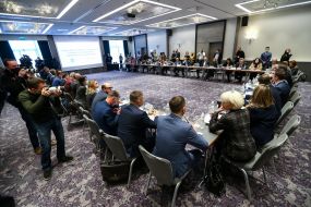 Participants in the discussion of business protection issues