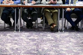 Participants in the discussion of business protection issues