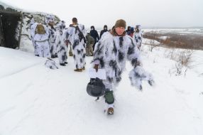 Soldiers in camouflage suits