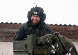 A serviceman of the 92nd separate mechanized brigade