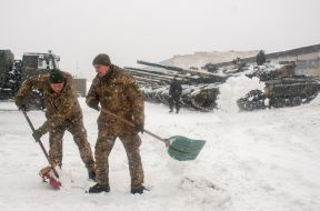 A serviceman of the 92nd separate mechanized brigade
