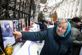 Participants of the "Rally of Justice" action near the Office of the President of Ukraine