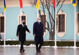 Vladimir Zelensky and Recep Tayyip Erdogan