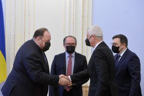 Ruslan Stefanchuk, Alexander Schallenberg, Jan Lipawski and Ivan Korchok