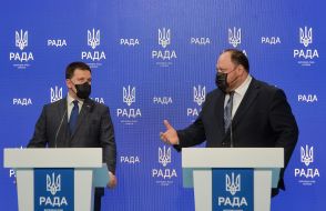 Ruslan Stefanchuk and Yuri Ratas